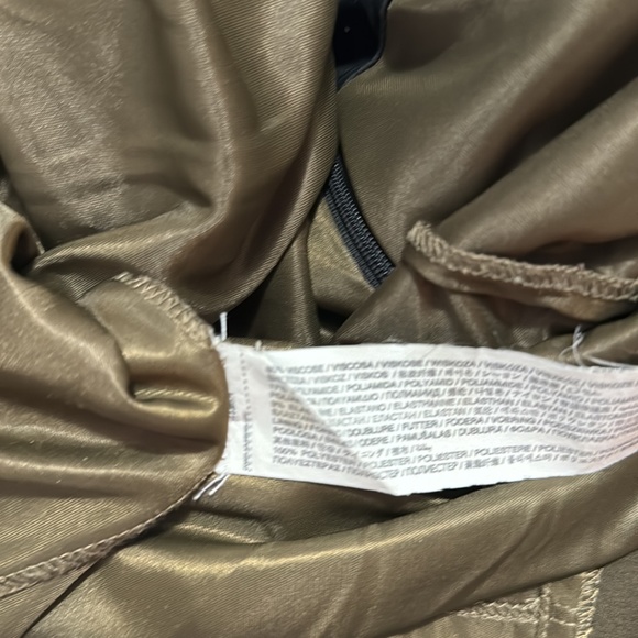 Mango Suit Green Black Military Color Block Dress Size Medium - Picture 11 of 11